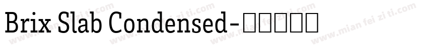 Brix Slab Condensed字体转换